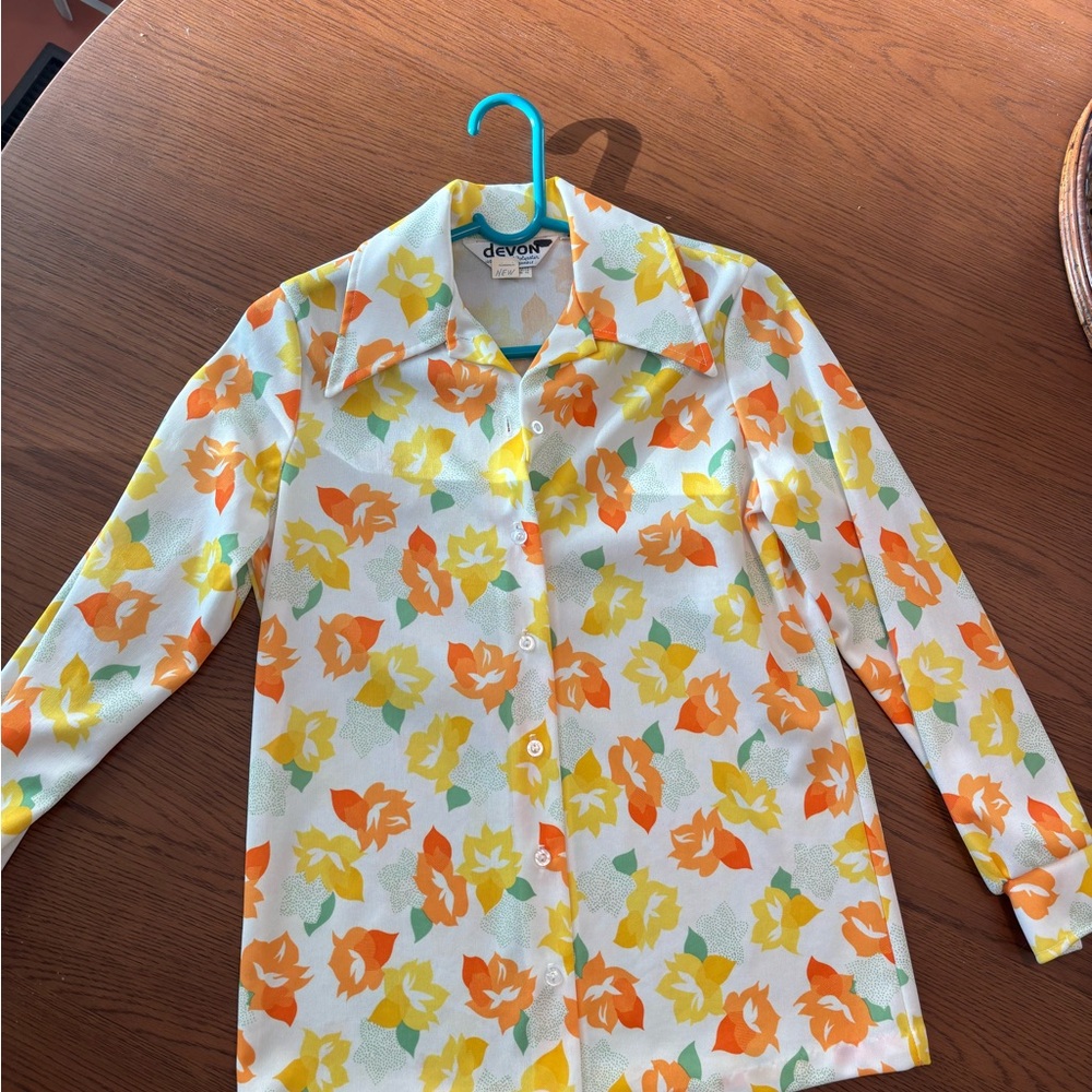 Vintage Floral Button-Up Shirt